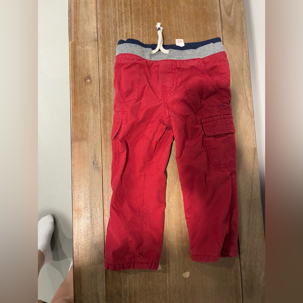 Red lined 18 months pants